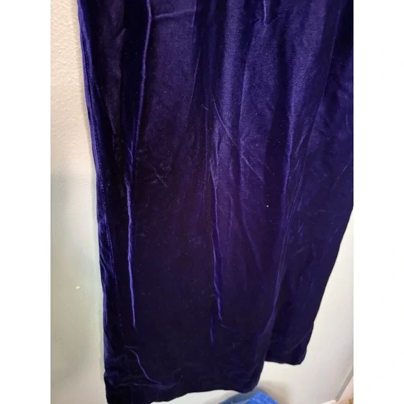 Eugene Alexander deep purple velvet strapless jeweled gown size 6.‎ 1980s Glam - Picture 7 of 11